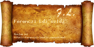 Ferenczi László névjegykártya