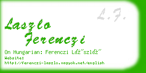 laszlo ferenczi business card